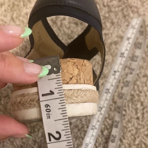 Adrienne Vittadini Sport Cork Espadrille Platform Stretch Strap Slip-on Sandals - Picture 9 of 9